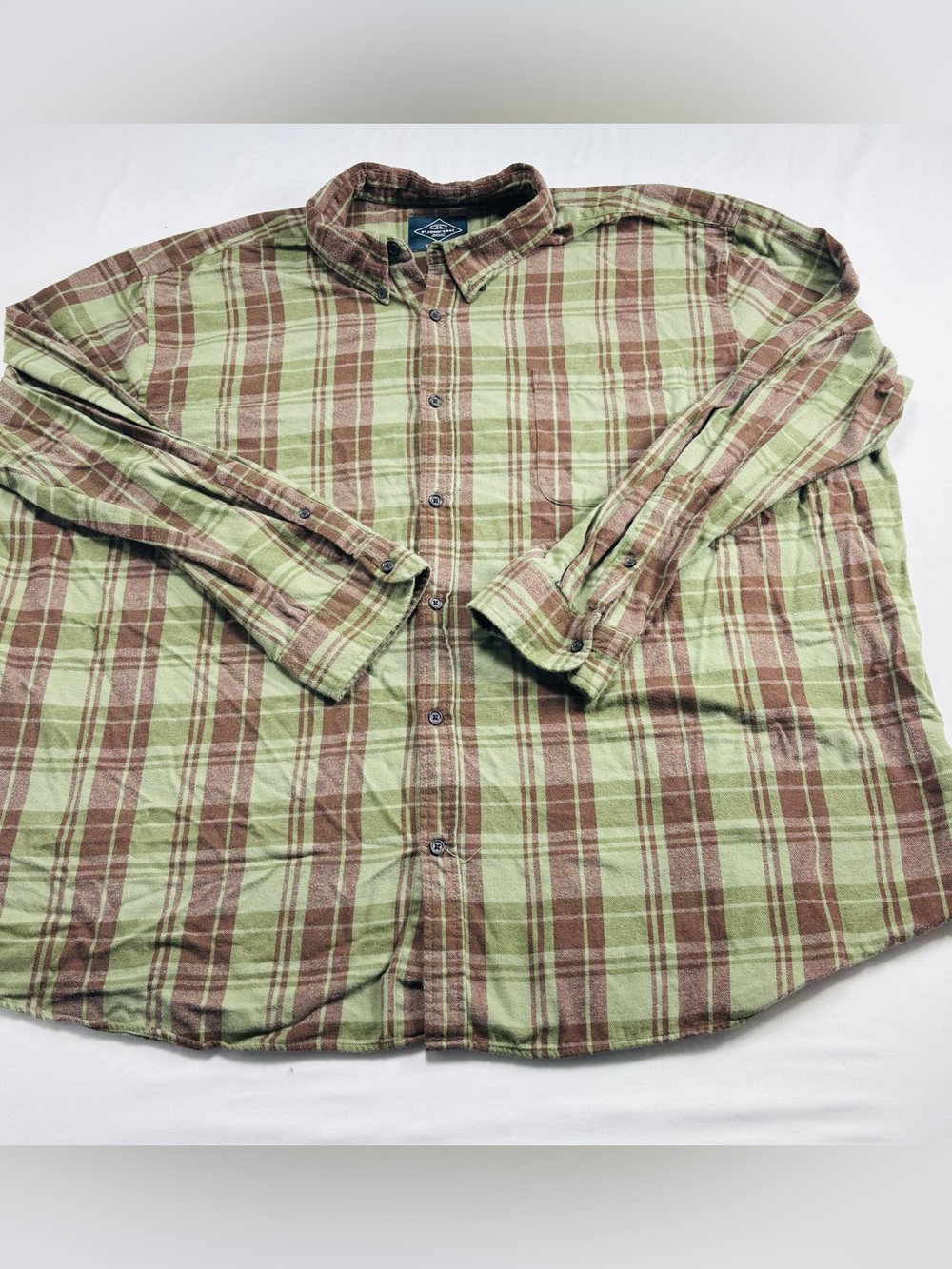 Classic Men's Green & Brown Plaid Button-Down Shirt
